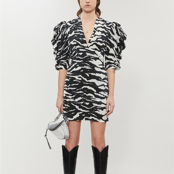New Isabel marant zebra print minidress - Picture 2 of 7